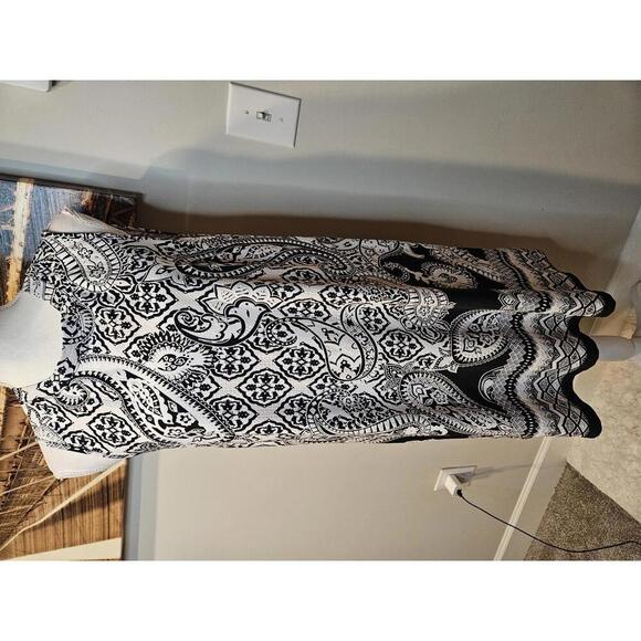 Apt 9 Black and White Printed Dress - Picture 1 of 6